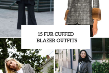 15 Outfits With Fur Cuffed Blazers