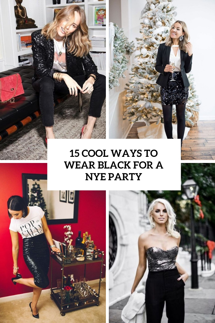 cool ways to wear black for a nye party cover