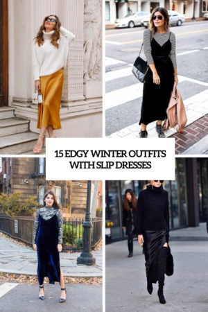 Picture Of edgy winter outfits with slip dresses cover