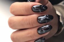 black marble nail art looks ultra-modern and will make your look super trendy and edgy