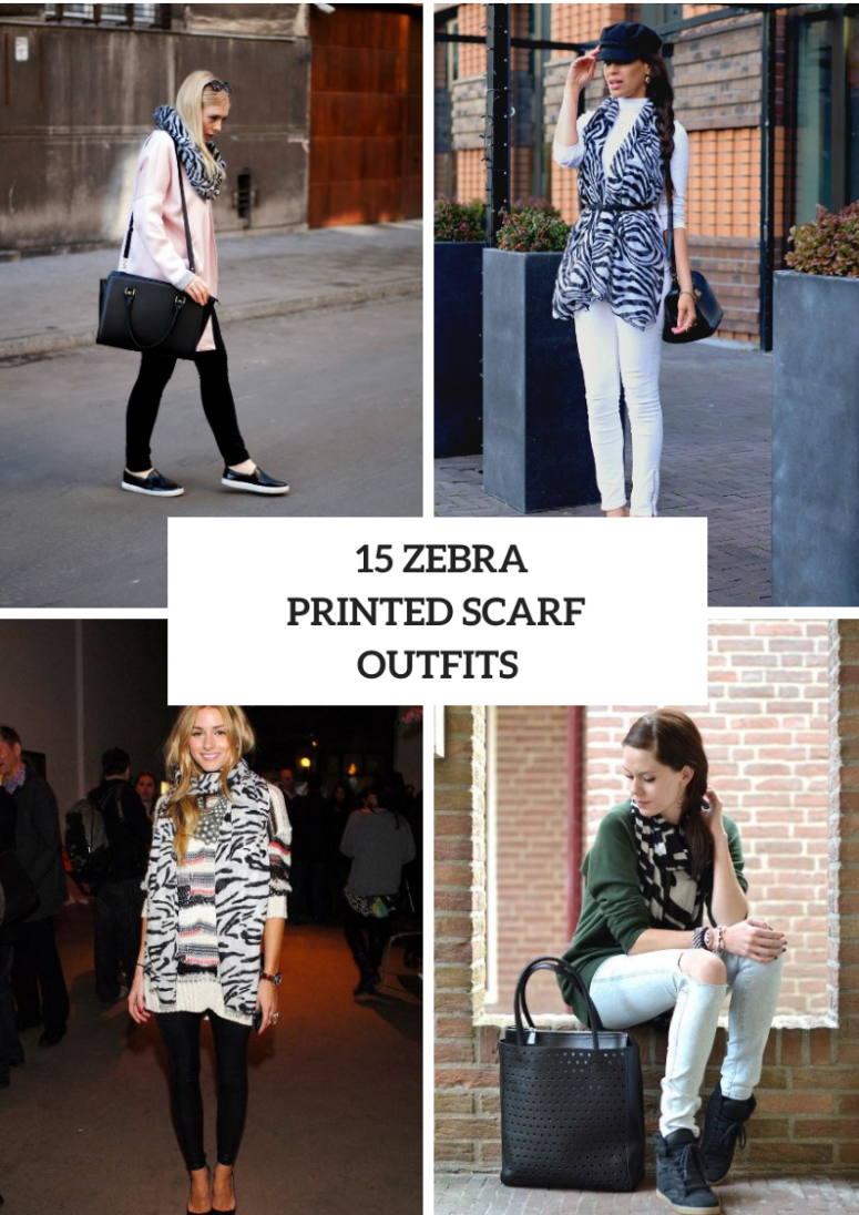 Outfits With Zebra Printed Scarves