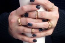 alll matching stacking bronze midi rings are a cool solution for a truly minimalist girl