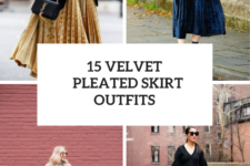 15 Fabulous Outfits With Velvet Pleated Skirts