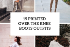 15 Outfits With Printed Over The Knee Boots For This Spring