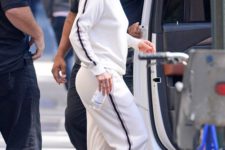 02 a white tracksuit with black stripes is a perfect idea to stay at home in