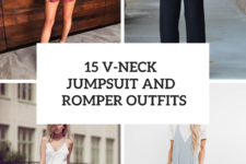 15 Outfits With V-Neck Jumpsuits And Rompers