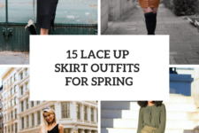 15 Spring Outfits With Lace Up Skirts