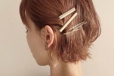 a simple hairstyle for every day with some locks accented with bobby pins is a cool idea for every day