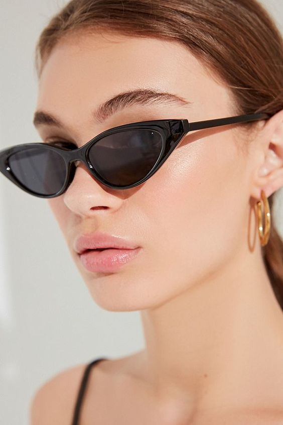 cat eye sunglasses are classics but this season choose very narrow and long ones