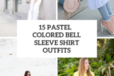 15 Outfits With Pastel Colored Bell Sleeve Shirts