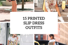 15 Outfits With Printed Slip Dresses