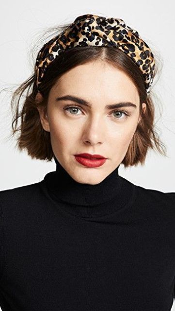 a leopard print knot headband will add a trendy print to your look and make it bolder