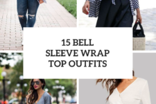 15 Outfits With Bell Sleeve Wrap Tops
