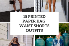 15 Outfits With Printed Paper Bag Waist Shorts