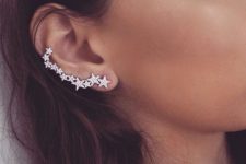 a tall rhinestone star ear climber is a gorgeous statement accessory for a special occasion
