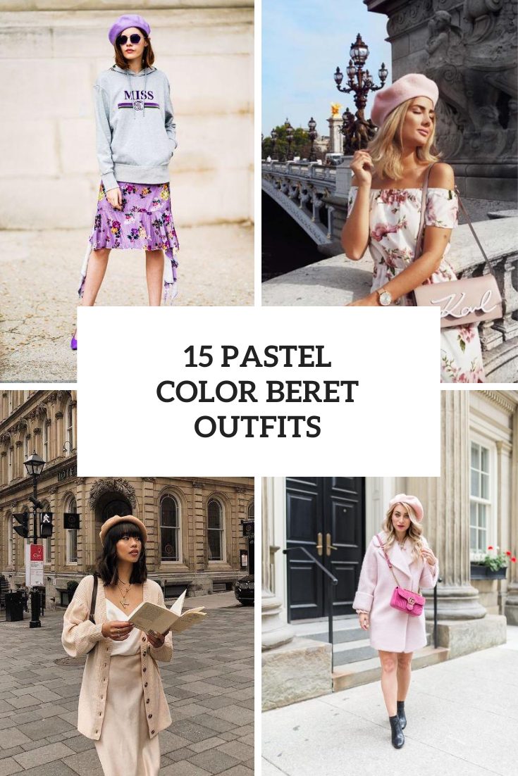 Looks With Pastel Colored Berets