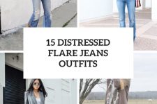 15 Outfits With Distressed Flare Jeans