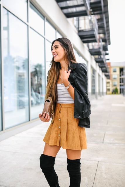 a leather jacket is a must addition to any fall outfit