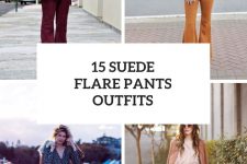 15 Outfits With Suede Flare Trousers
