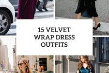 15 Outfits With Velvet Wrap Dresses