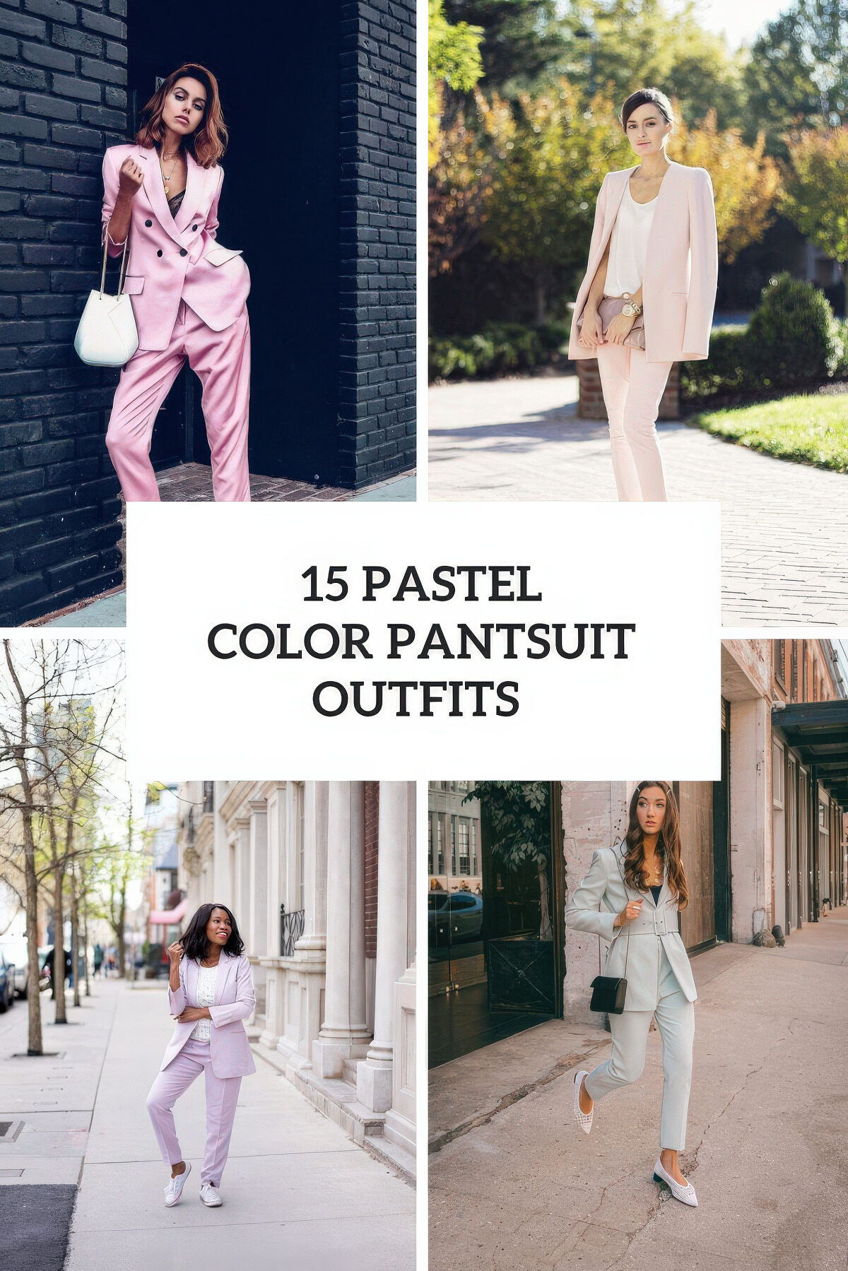 15 Looks With Pastel Color Pantsuits For Ladies