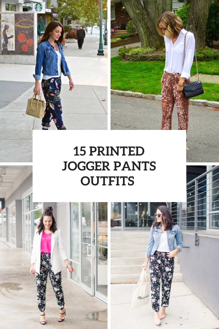 15 Stylish Looks With Printed Jogger Pants