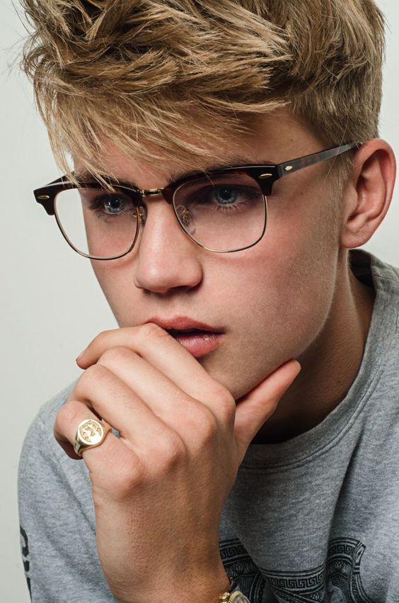 many men like wearing clubmaster glasses as they scream style and timeless elegance