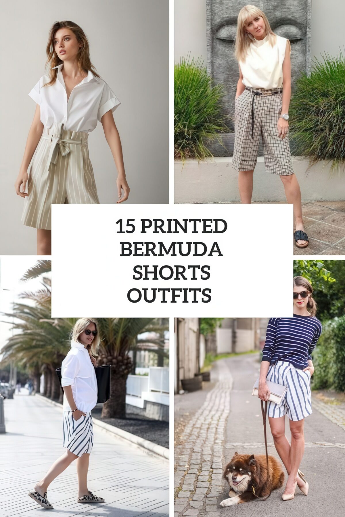 15 Looks With Printed Bermuda Shorts For Ladies