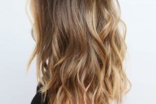 14 light brunette hair with beautiful sunkissed touches as if they are totally natural and are made by the sun