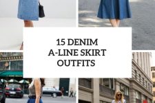 15 Outfits With Denim A-Line Skirts