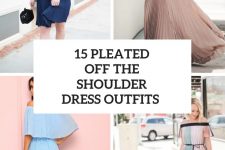 15 Outfits With Pleated Off The Shoulder Dresses