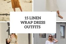 15 Summer Looks With Linen Wrap Dresses