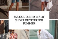15 cool denim biker short outfits for summer cover