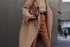 a cozy rust-brown fall look