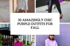 30 amazingly chic purple outfits for fall cover