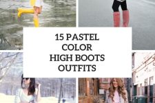 15 Outfits With Pastel Colored High Boots