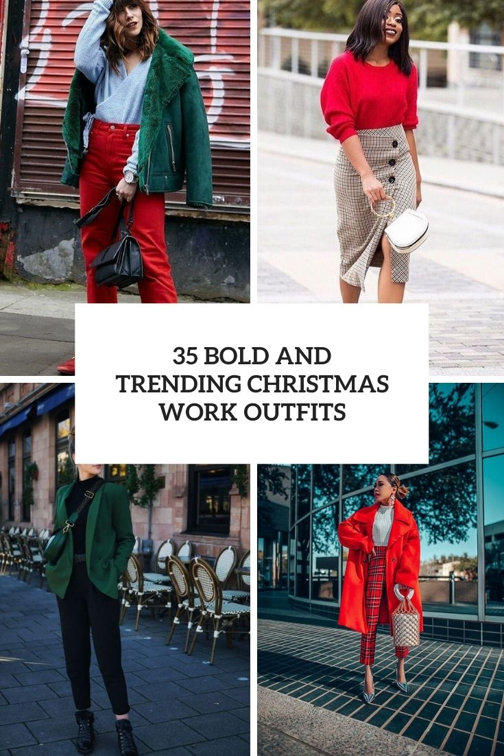35 Bold And Trending Christmas Work Outfits