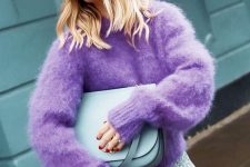 a colorful pastel winter outfit