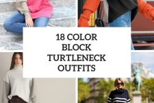 18 Outfits With Color Block Turtlenecks
