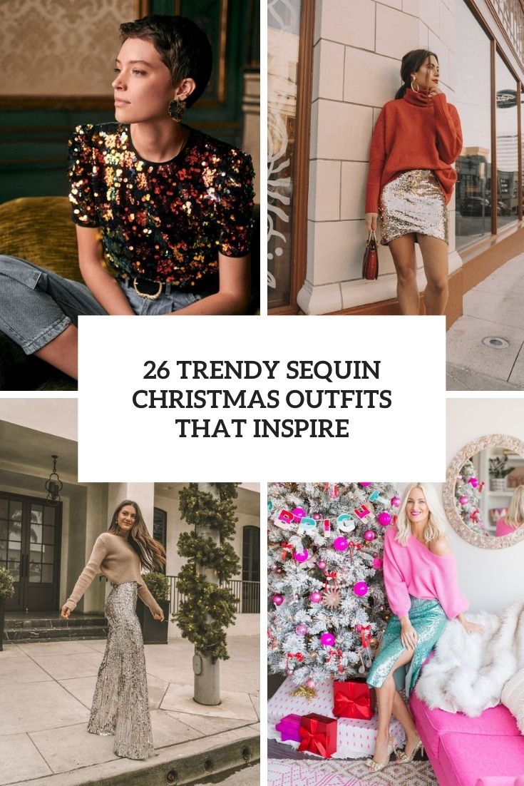 trendy sequin christmas outfits that inspire cover