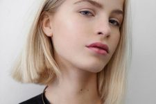 a classic straight bob done in creamy blonde is a beautiful solution to give a fresh feel to a classic hairstyle