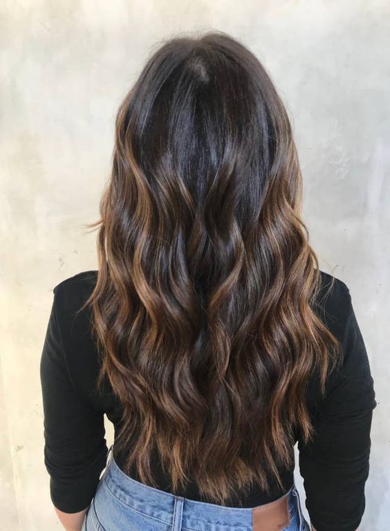 bold brew hair with a bit of light brunette and chestnut balayage and money piece locks is amazing
