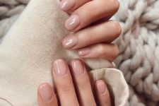 03 very delicate glossy nude nails are always perfection, this is an idea that always works