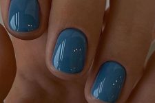 15 beautiful cool-toned blue nails with a glossy finish are an amazing idea for 2022