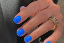 18 a neon blue manicure is a gorgeous idea for those who love bold and neon colors, perfect for spring or summer