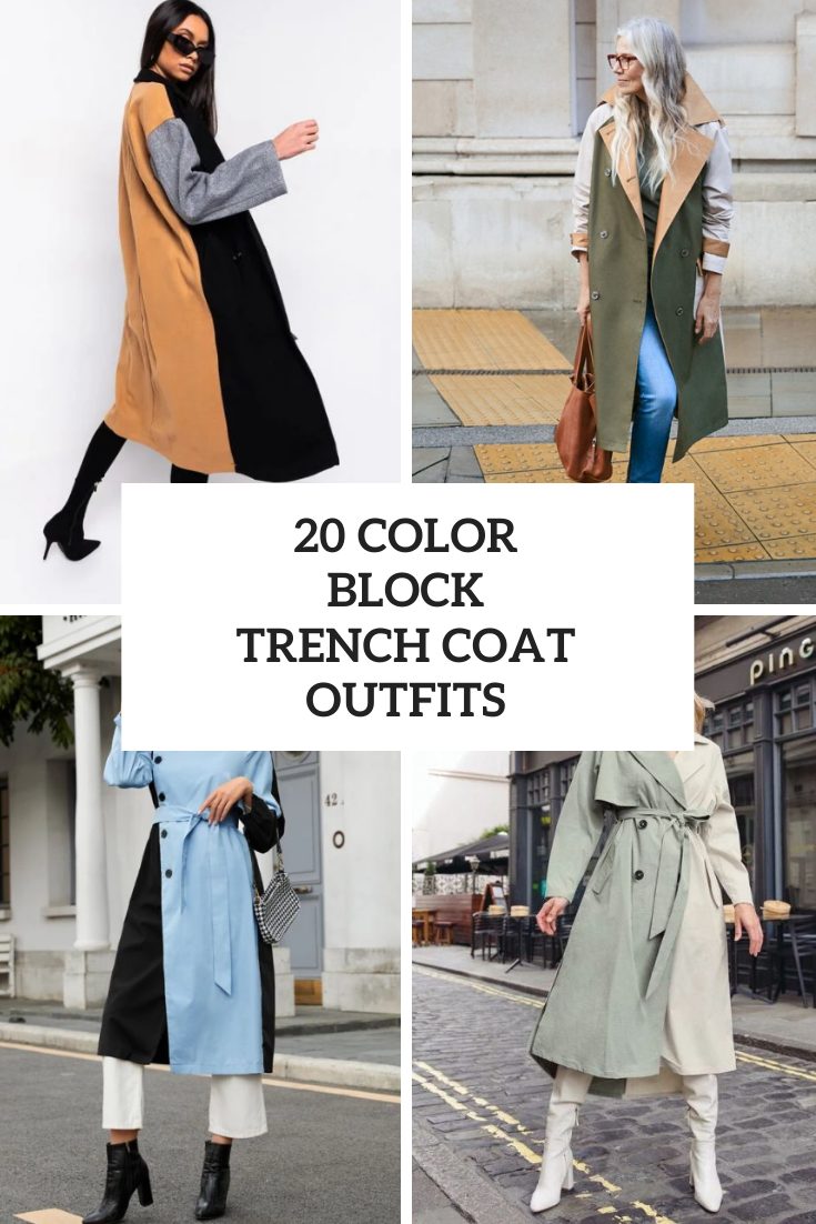 20 Wonderful Outfits With Color Block Trench Coats