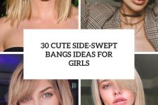 30 cute side-swept bangs ideas for girls cover