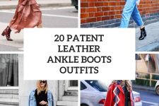 20 Spring Outfits With Patent Leather Ankle Boots