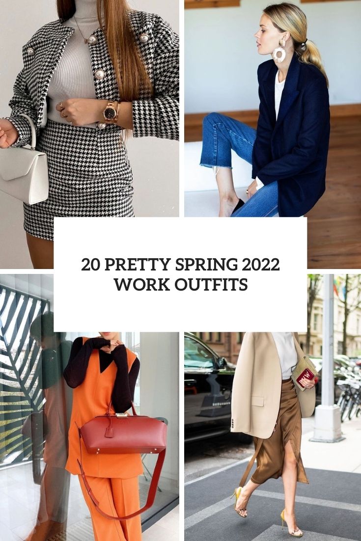 pretty spring 2022 work outfits cover