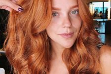 29 beautiful bright ginger hair with waves is a fantastic idea to rock, make a statement with color